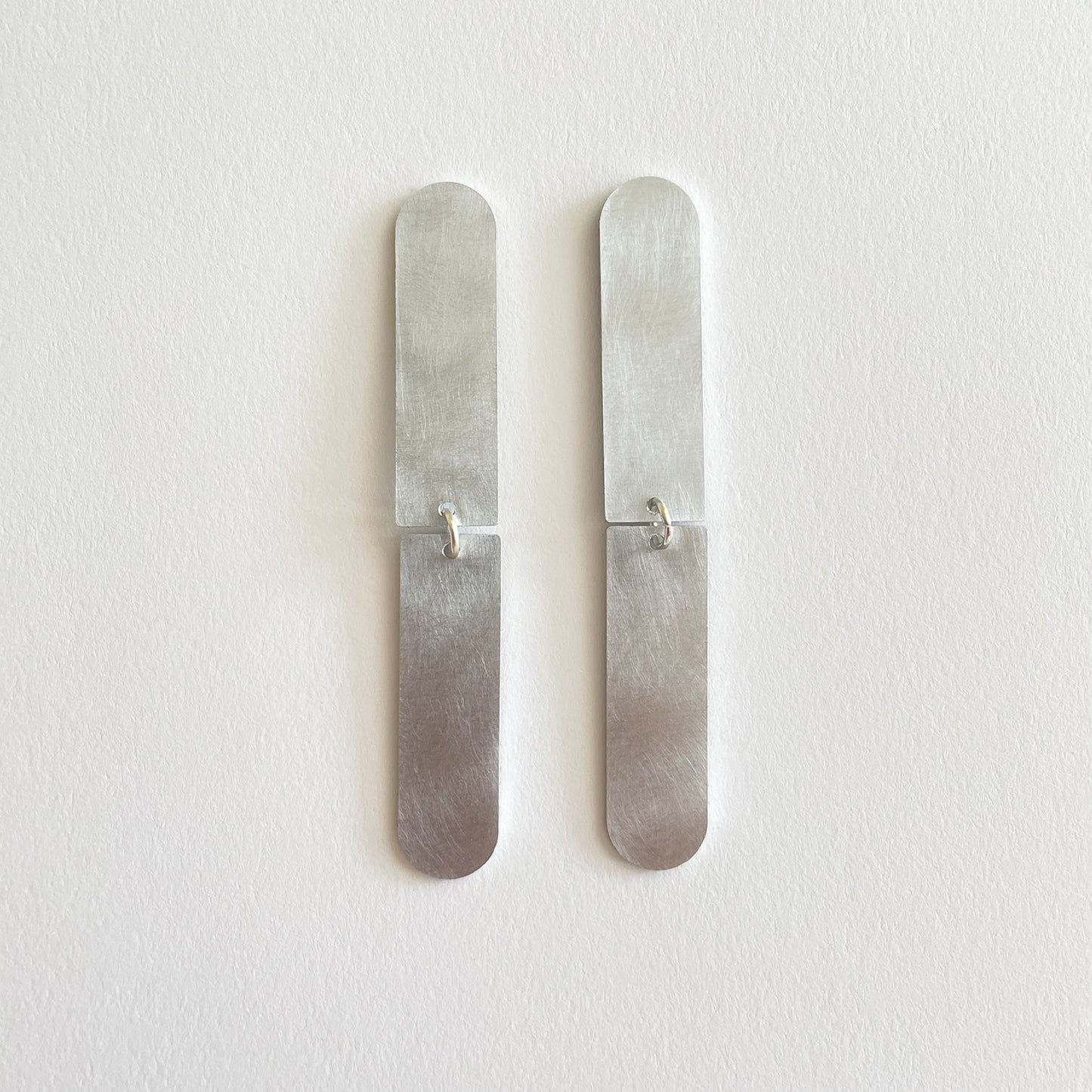 Silver Aluminium Camber Earrings