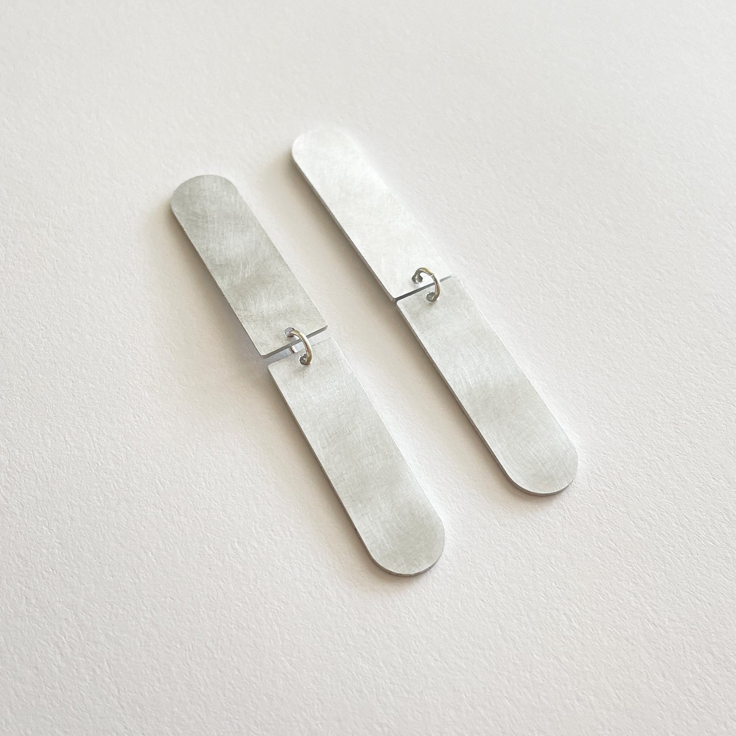 Silver Aluminium Camber Earrings