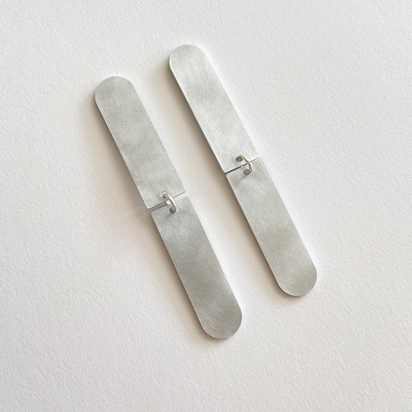Silver Aluminium Camber Earrings