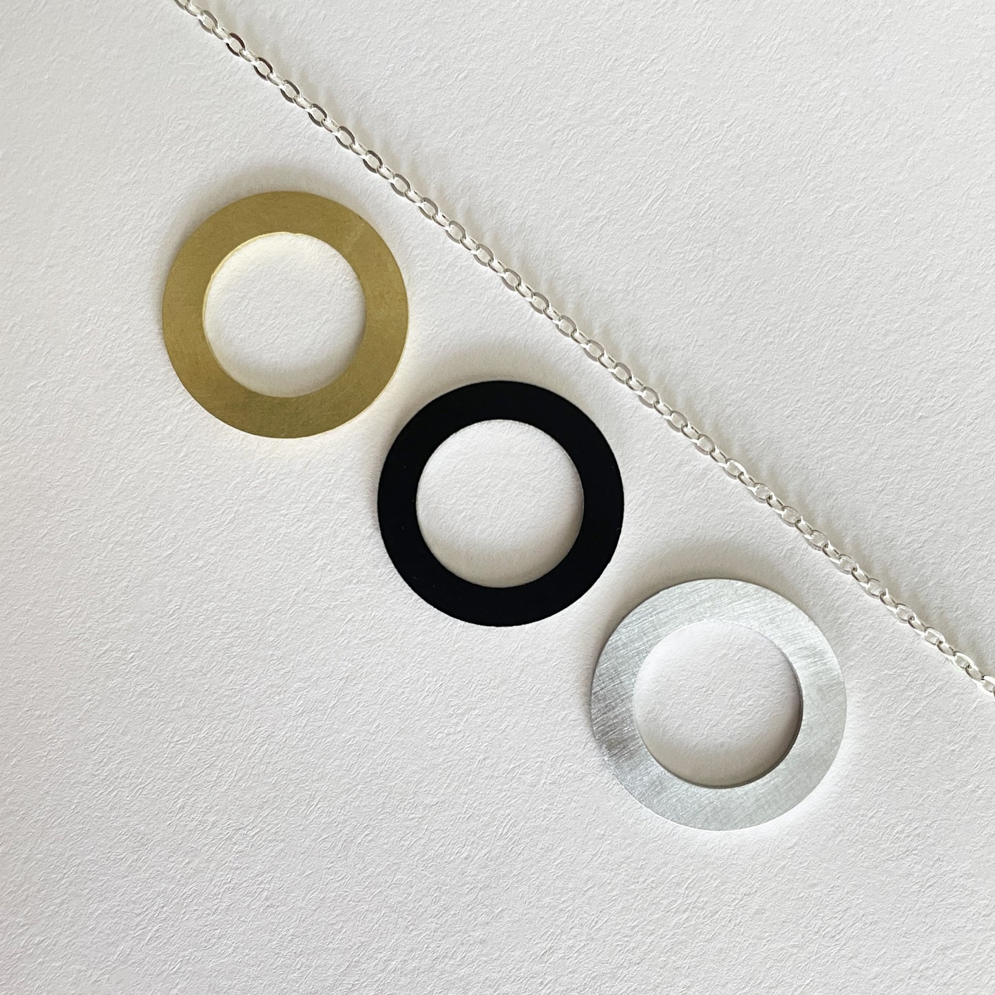 Black Hoops Necklace