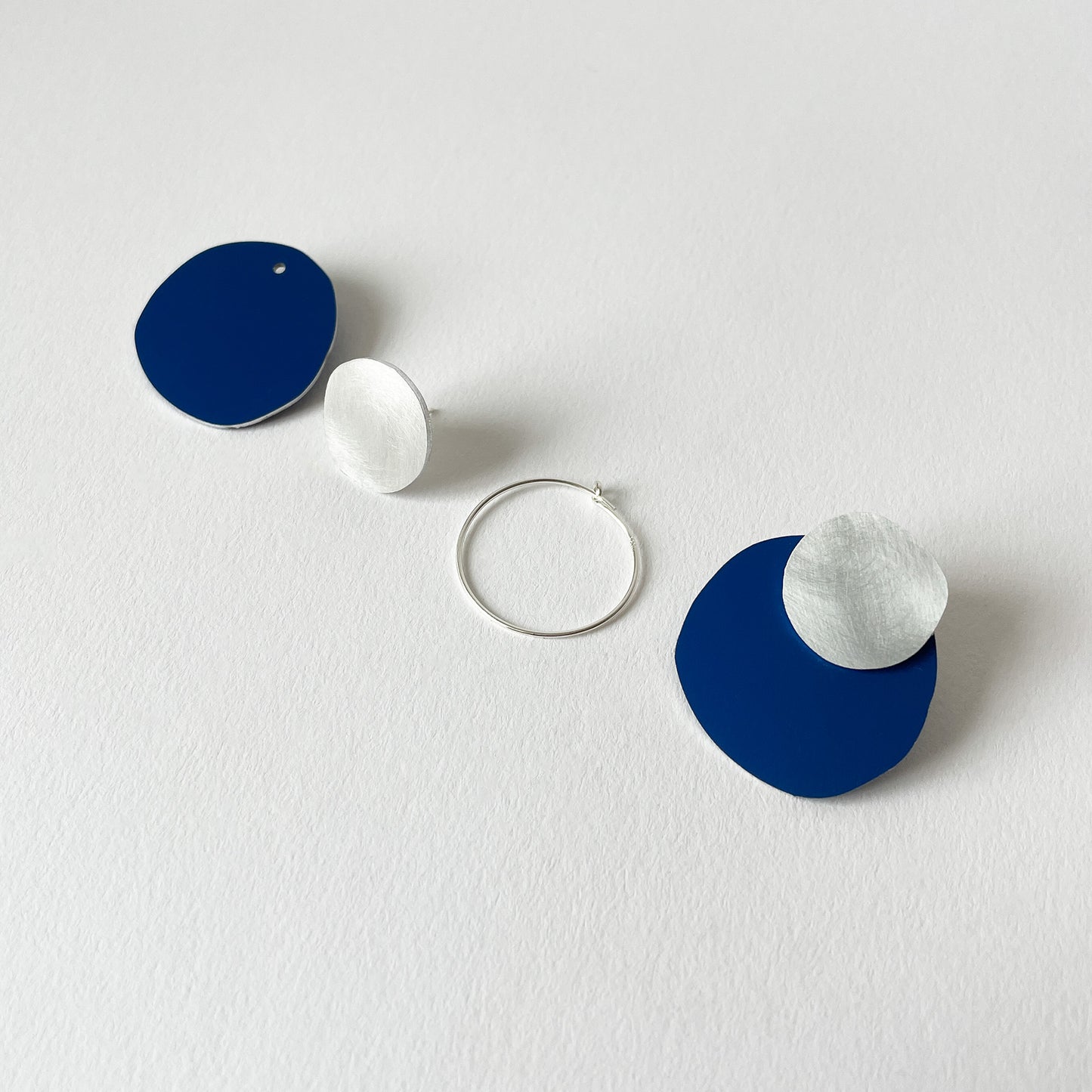 Silver Aluminium Cast Earrings