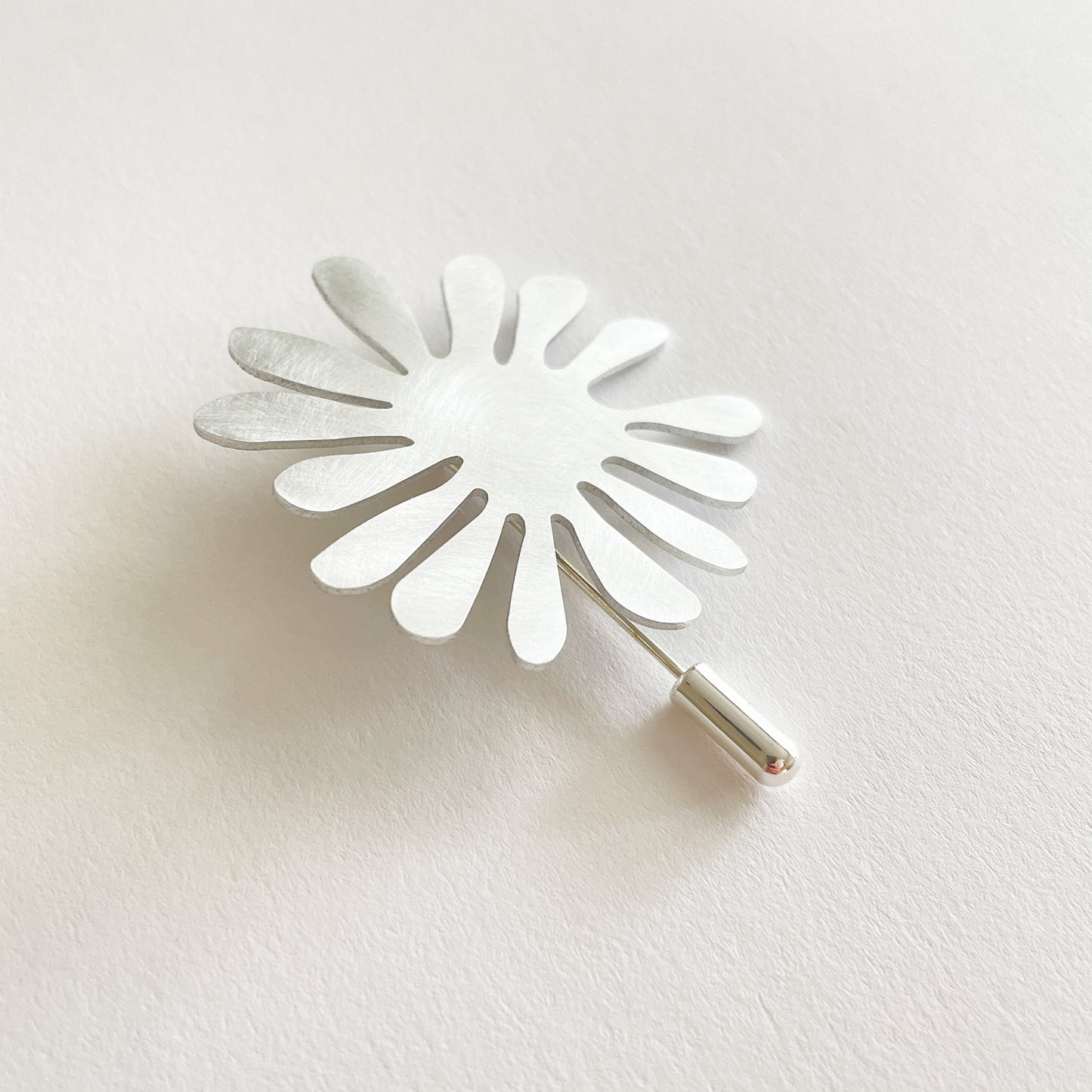 Silver Aluminium Aster Pin