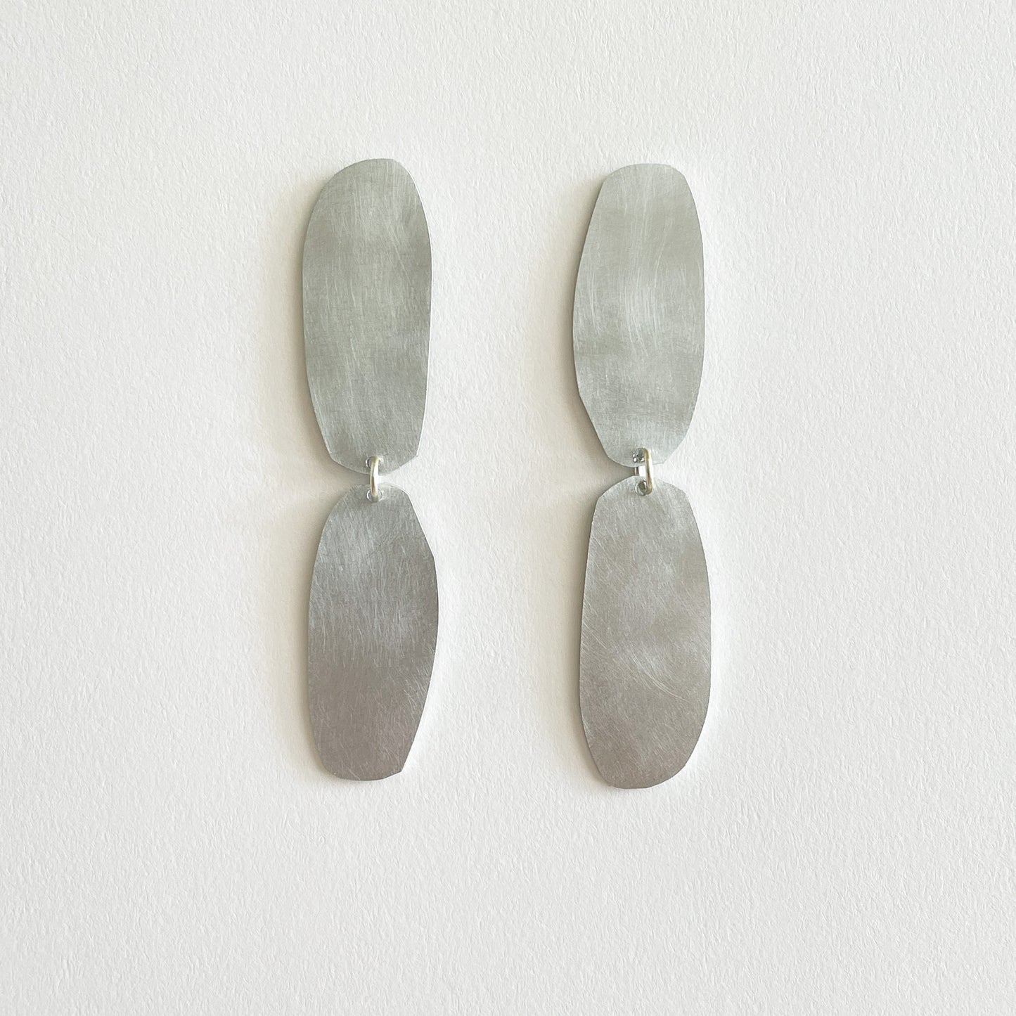 Silver Aluminium Drift Earrings