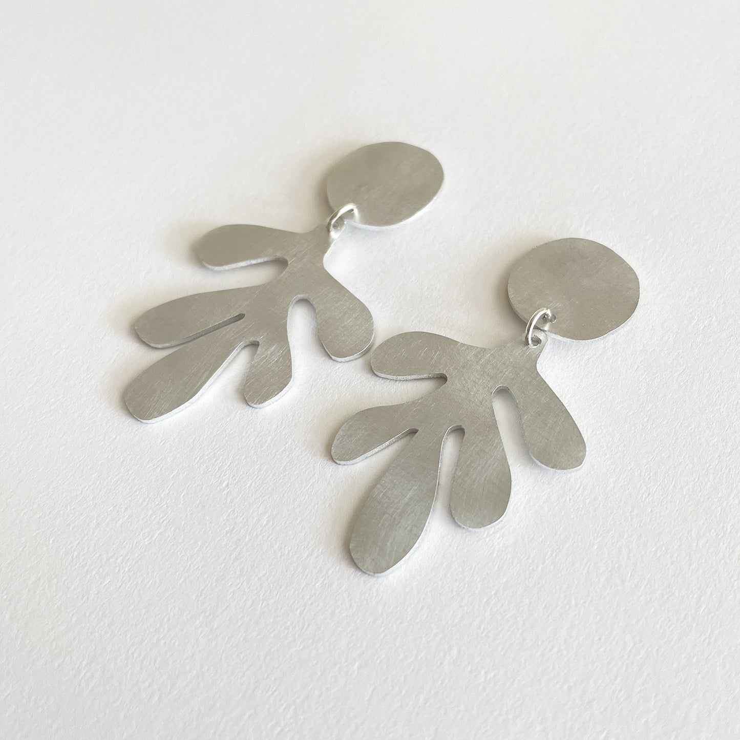 Silver Aluminium Dulse Earrings
