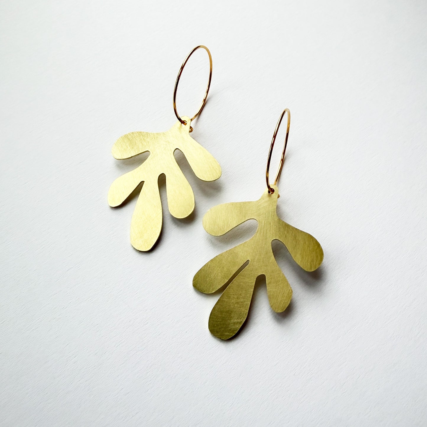 Dulse Hoop Earrings Brass