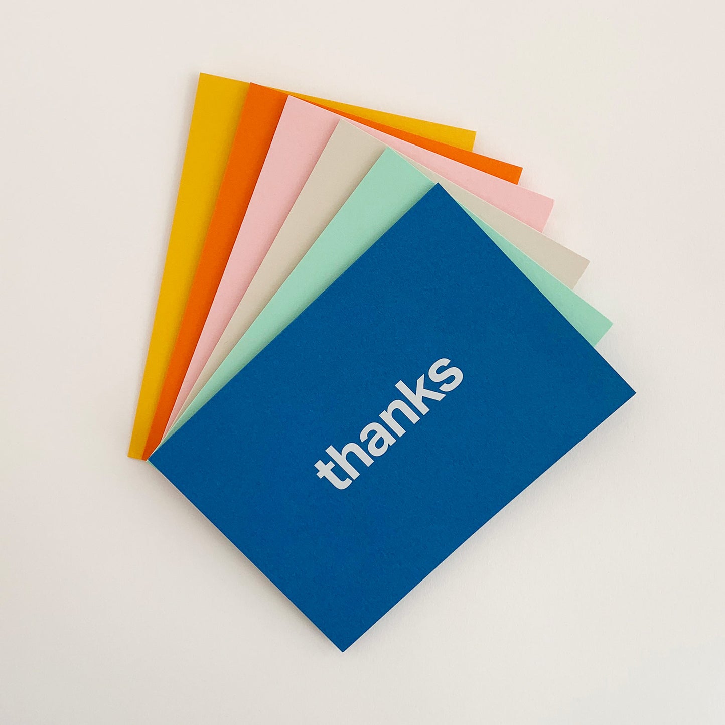 Thanks Card White & Blue