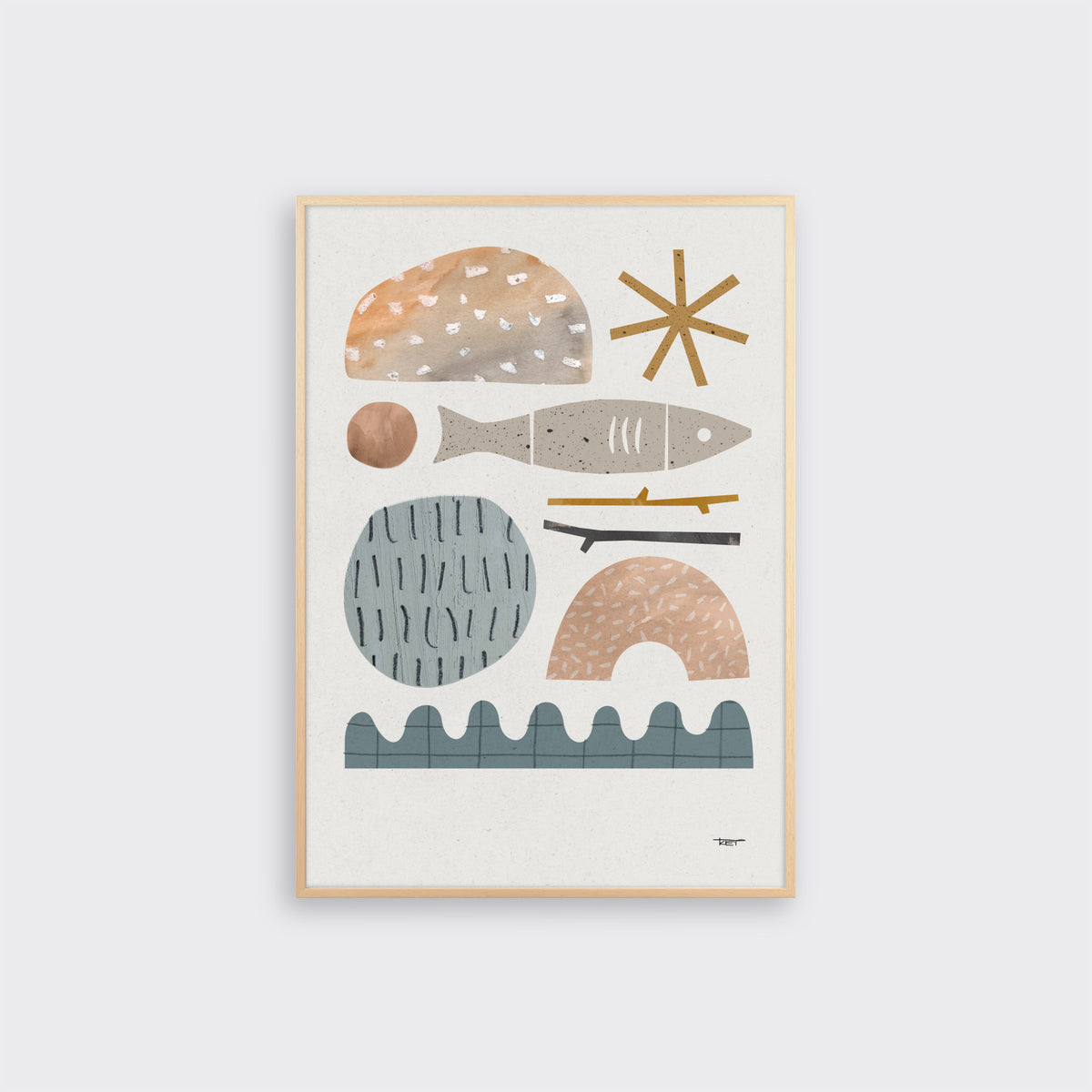 River Collage Print