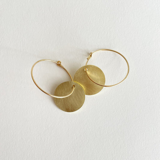 Stack Disc Hoop Earrings