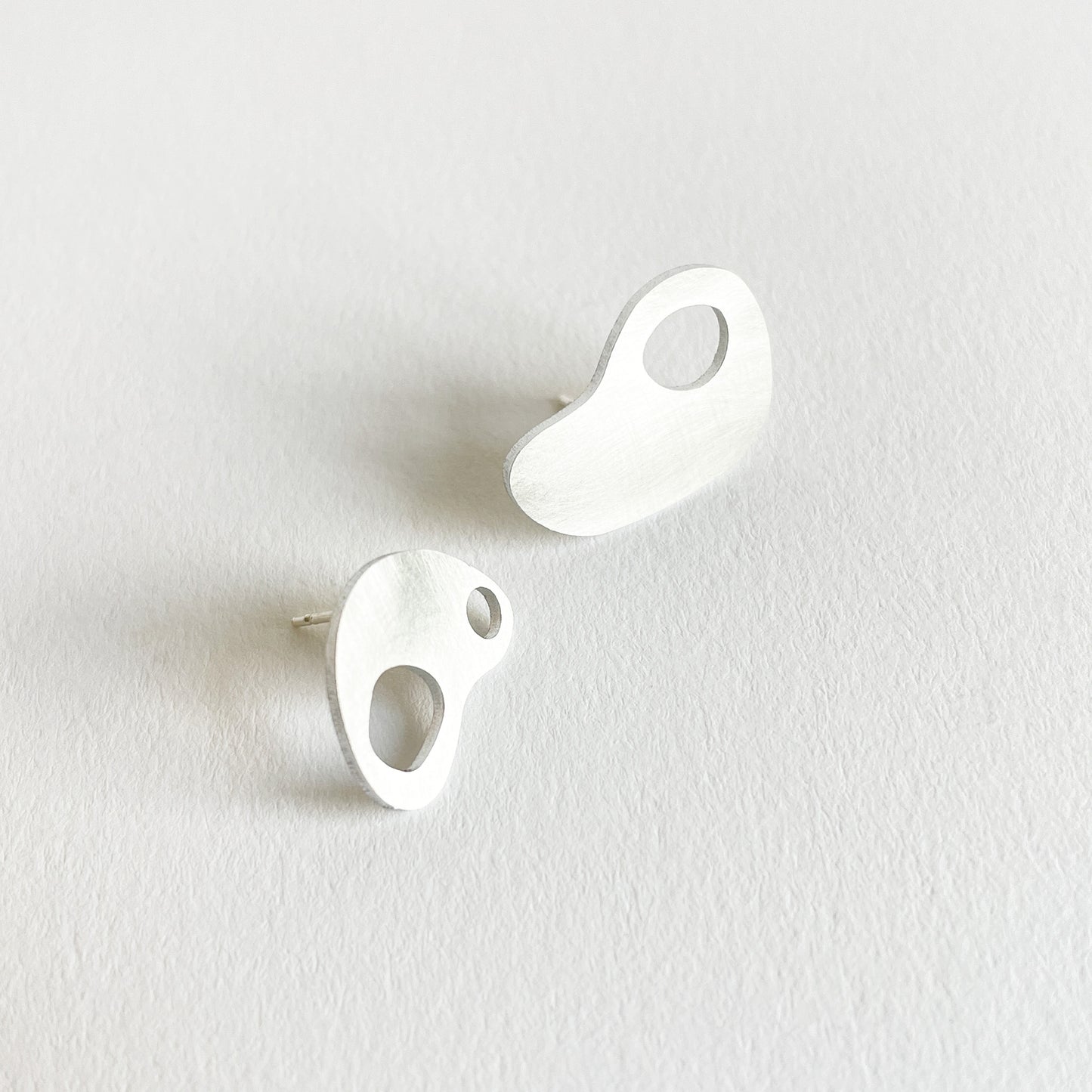 Silver Aluminium Adder Earrings