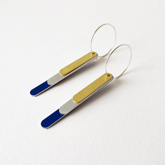 Capsule Drop Earrings Cobalt