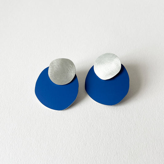 Silver Aluminium Cast Earrings