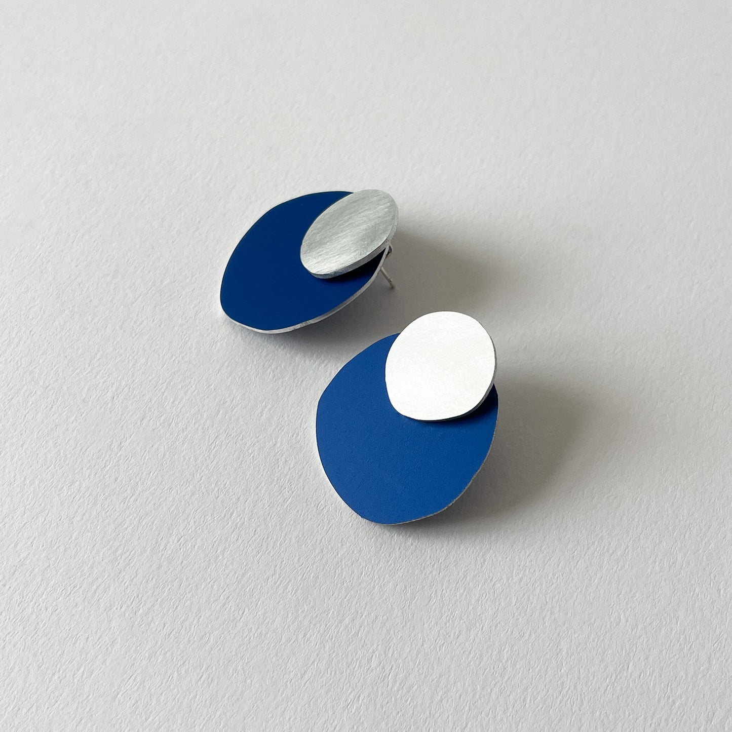 Silver Aluminium Cast Earrings