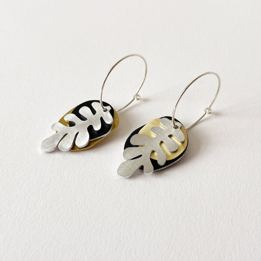 Fern Earrings Black
