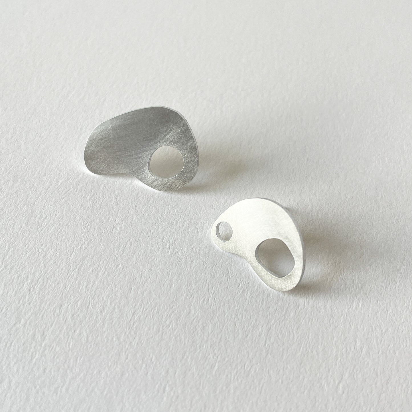 Silver Aluminium Adder Earrings