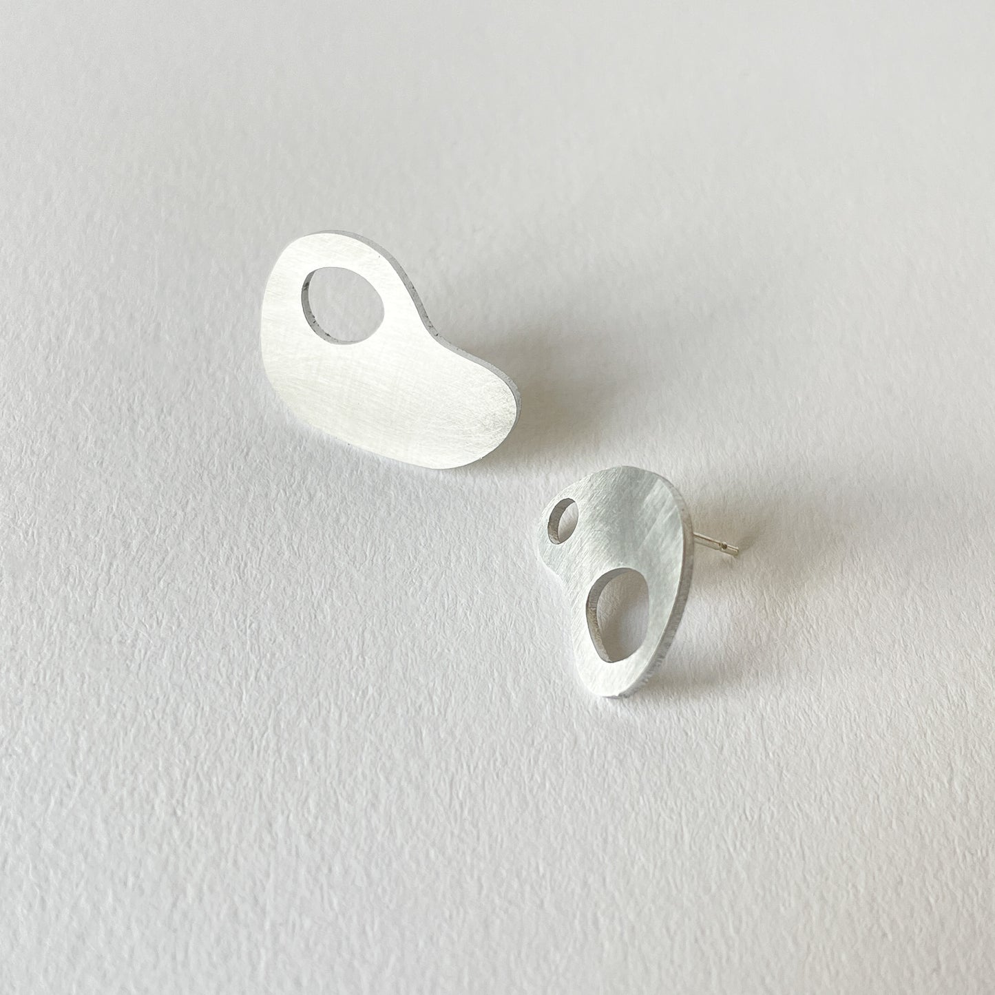 Silver Aluminium Adder Earrings