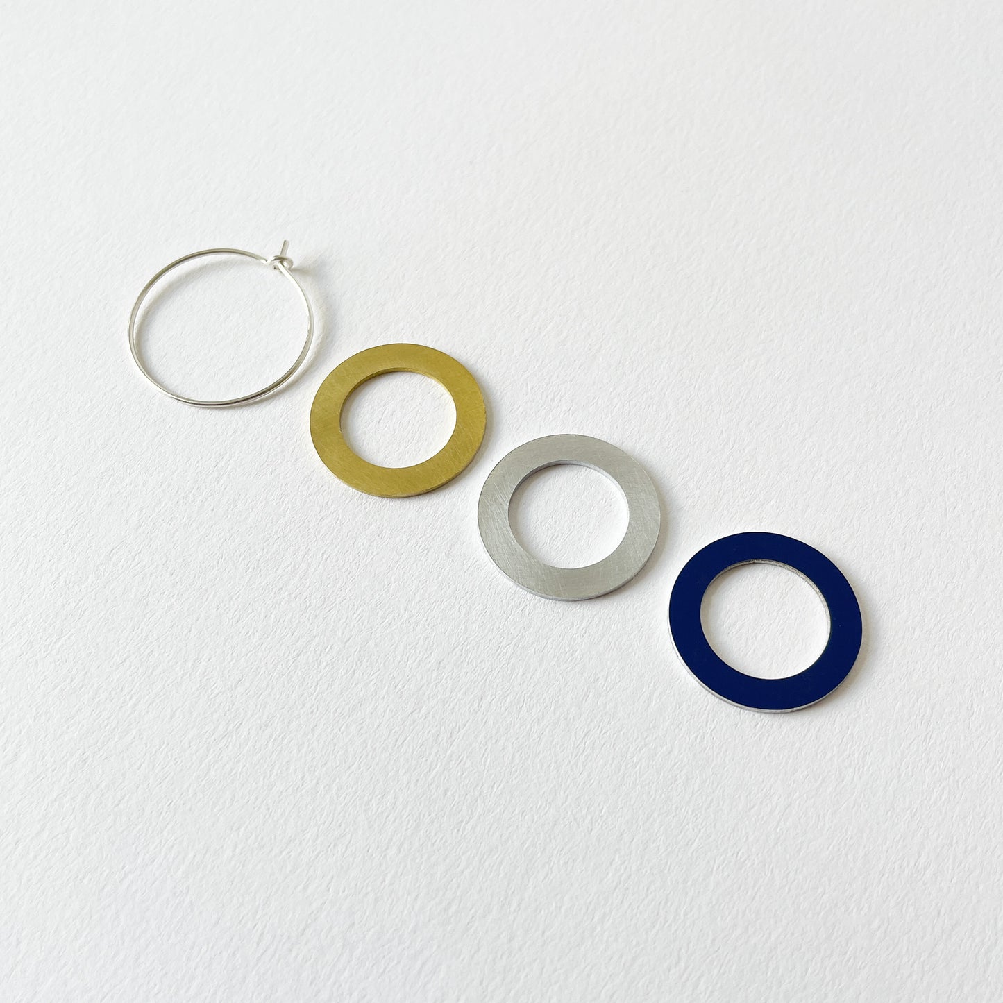 Hoop Drop Earrings Cobalt