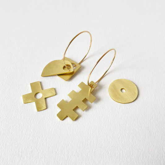 Brass Jetsam Earrings