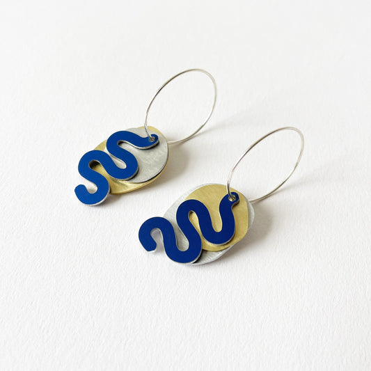 Rope Earrings Cobalt