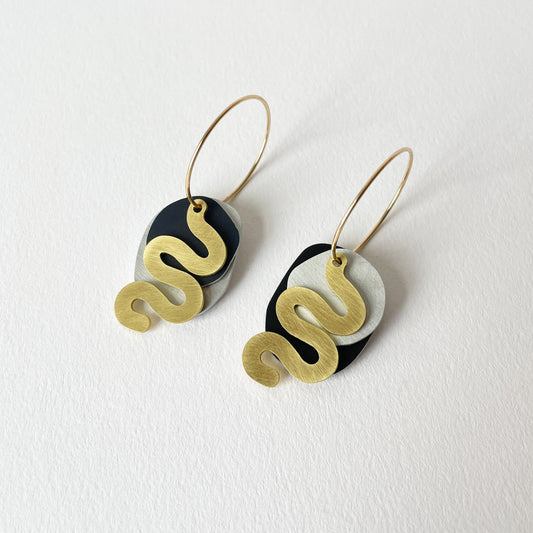 Rope Earrings Black