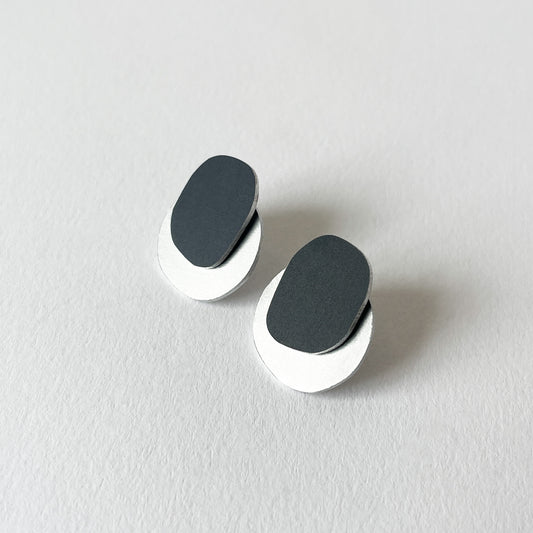 Silver Aluminium Skim Earrings