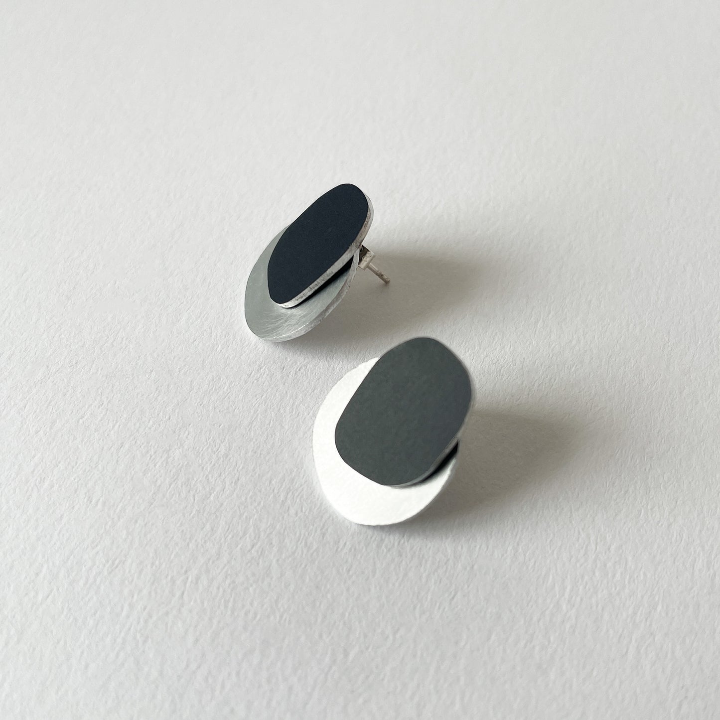 Silver Aluminium Skim Earrings