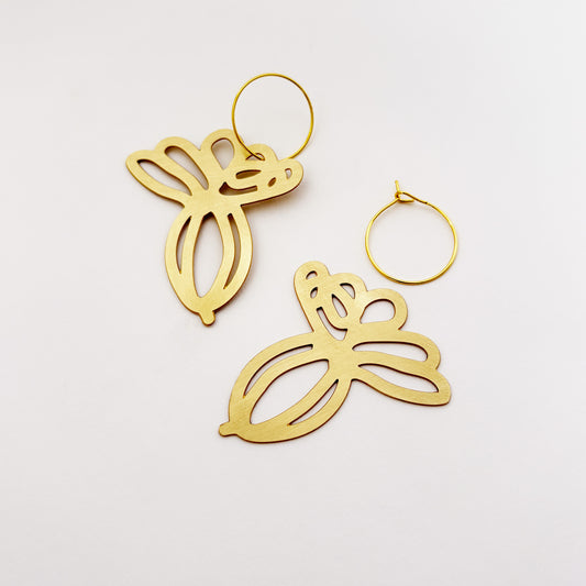 Brass Campion Earrings