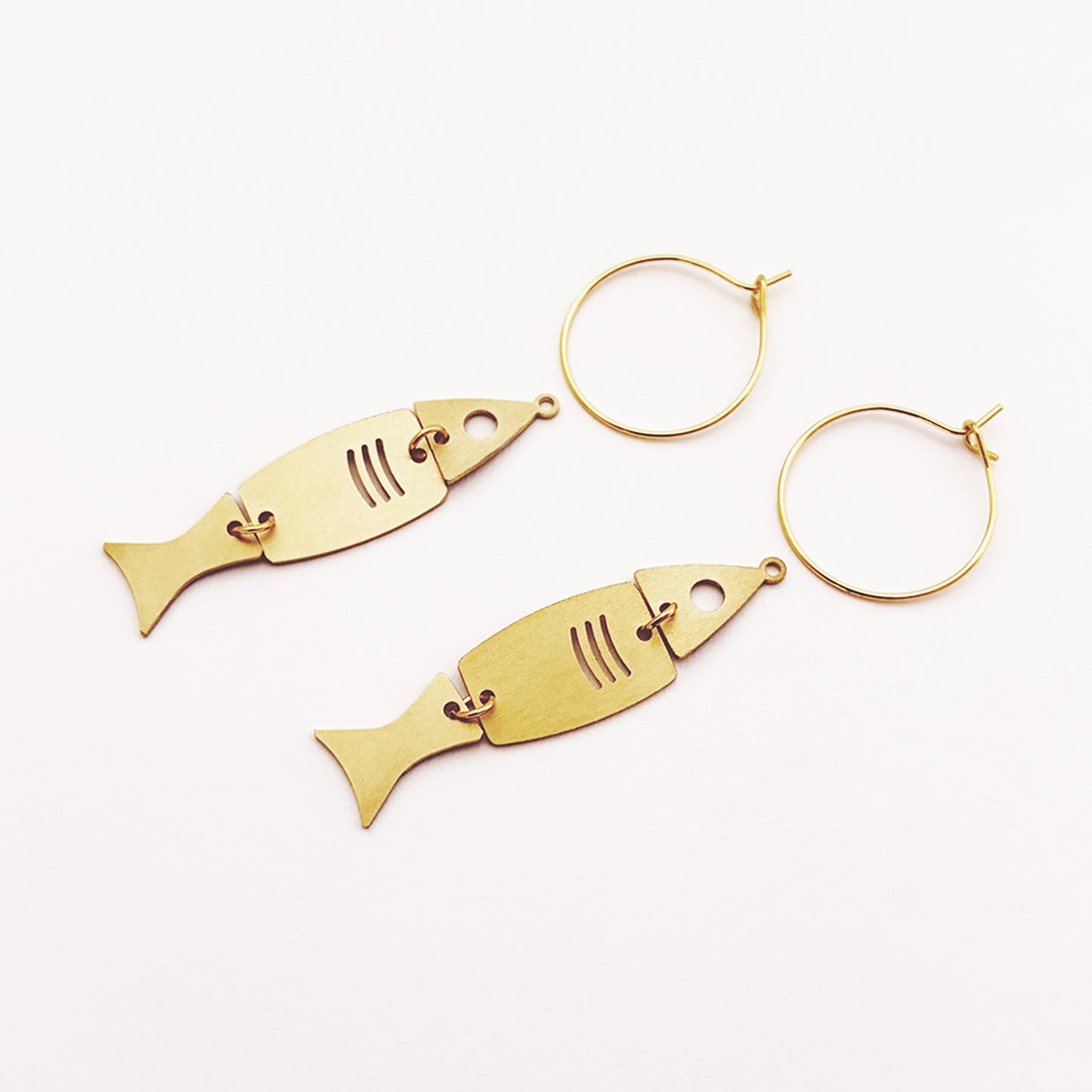 Brass Fish Earrings