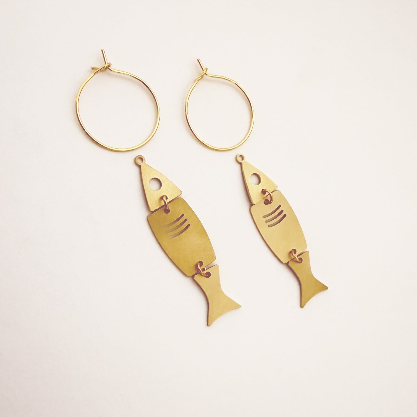 Brass Fish Earrings