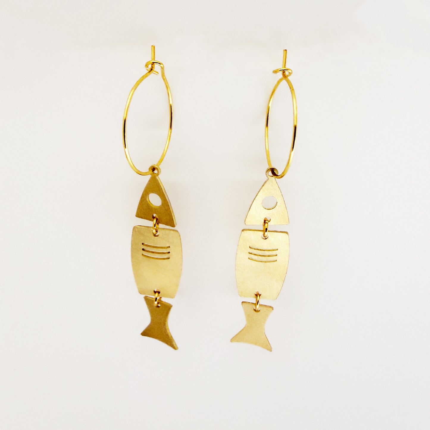 Brass Fish Earrings