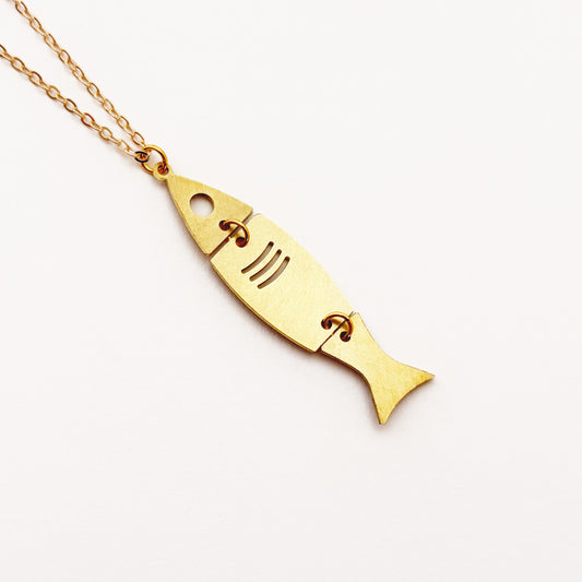 Brass Fish Necklace