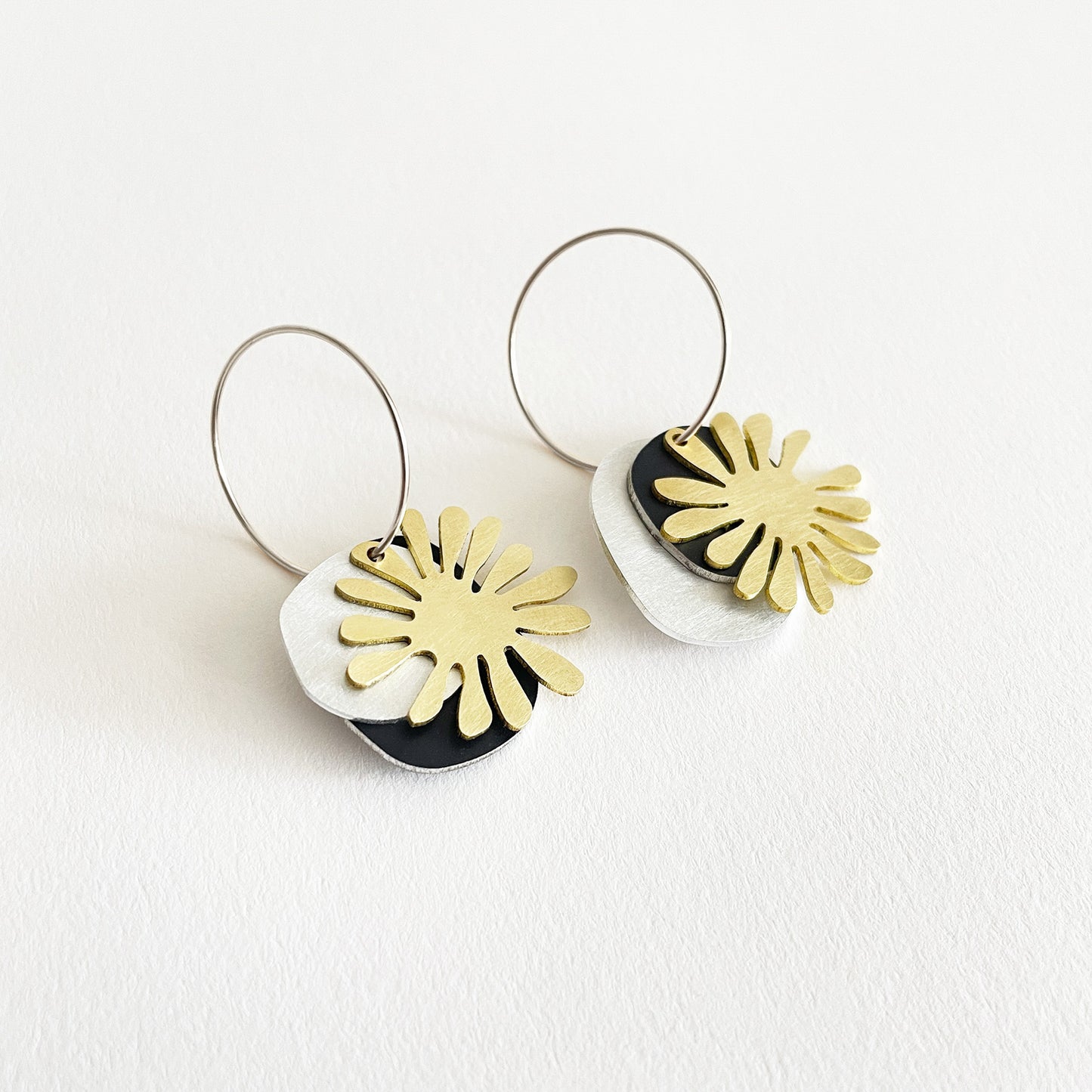 Flotsam Earrings Brass