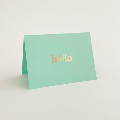 Hello Card Brass & Mint