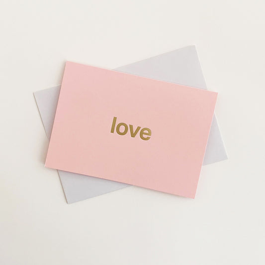 Love Card Brass & Pink