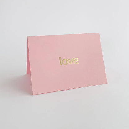 Love Card Brass & Pink