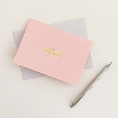 Love Card Brass & Pink