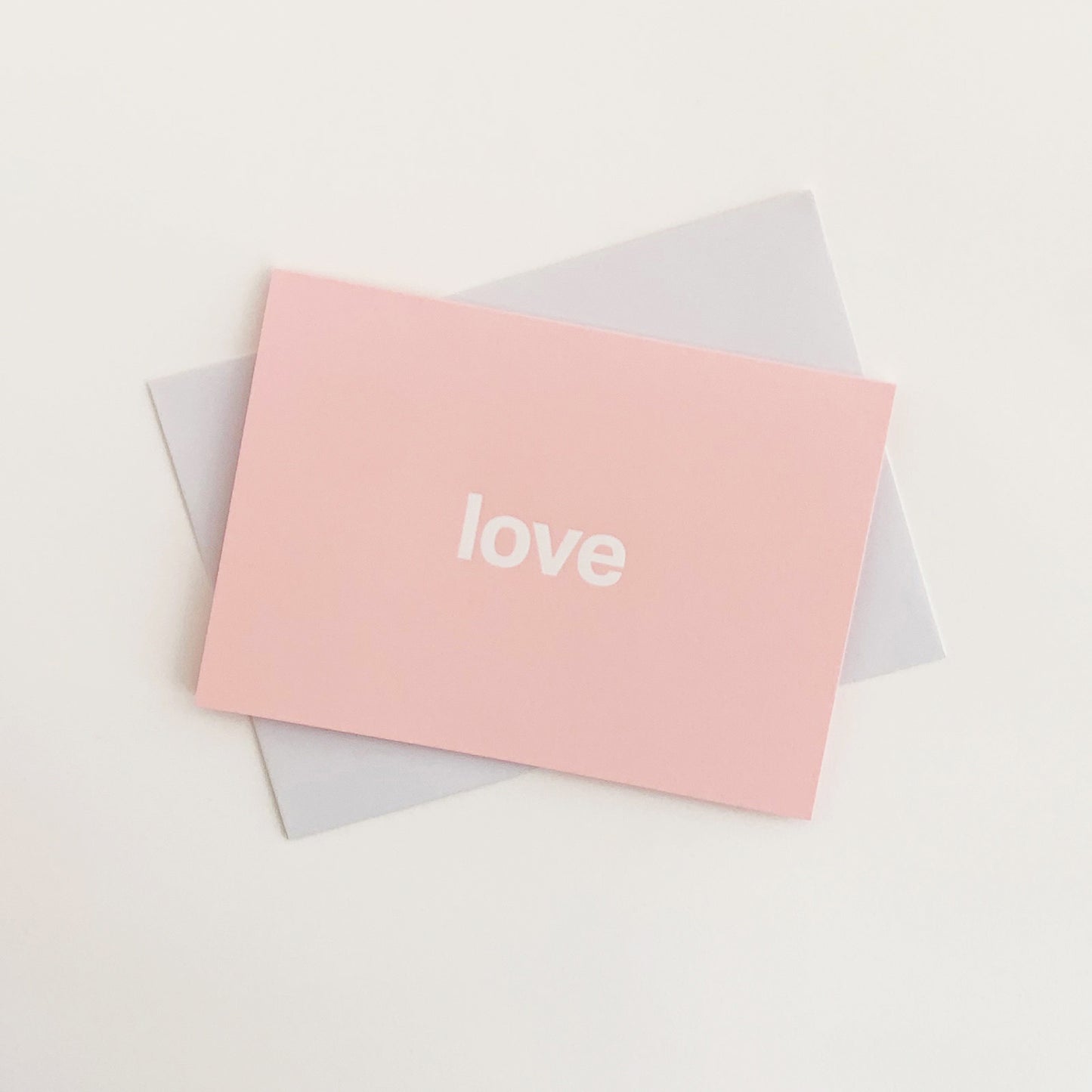 Love Card White & Pink