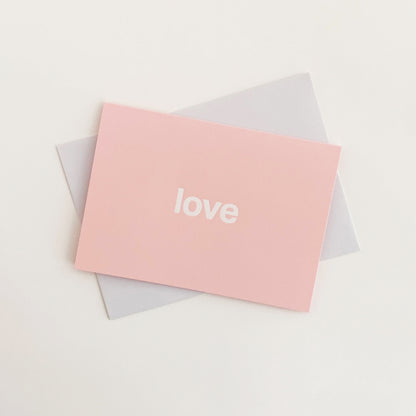 Love Card White & Pink