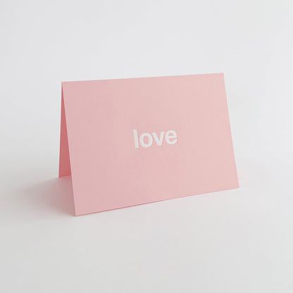 Love Card White & Pink