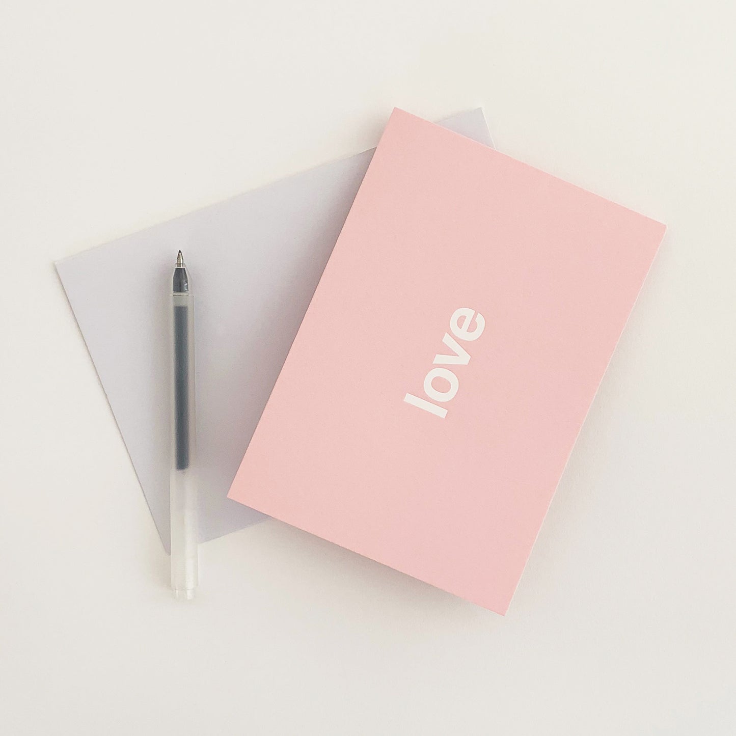 Love Card White & Pink