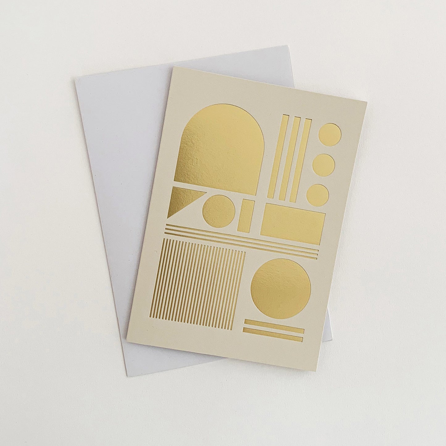 Machine Card Brass & Mist