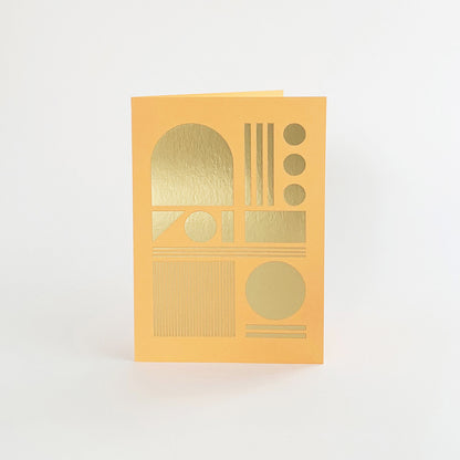 Machine Card Brass & Peach