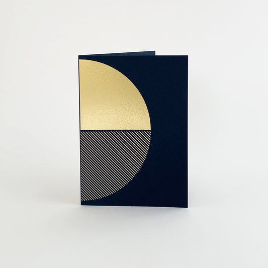 Reflex Card Brass & Navy