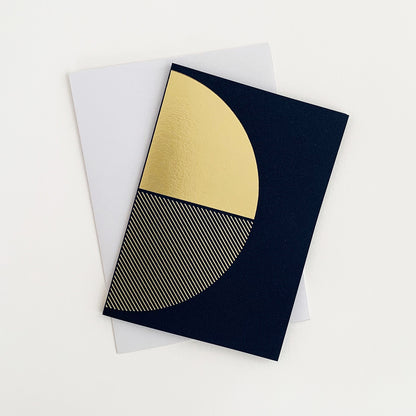 Reflex Card Brass & Navy