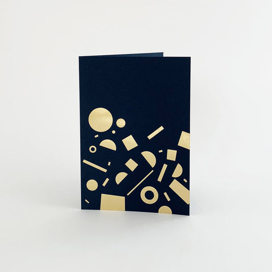 Scatter Card Brass & Navy