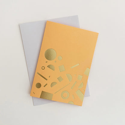 Scatter Card Brass & Peach