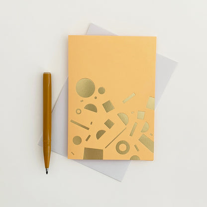 Scatter Card Brass & Peach