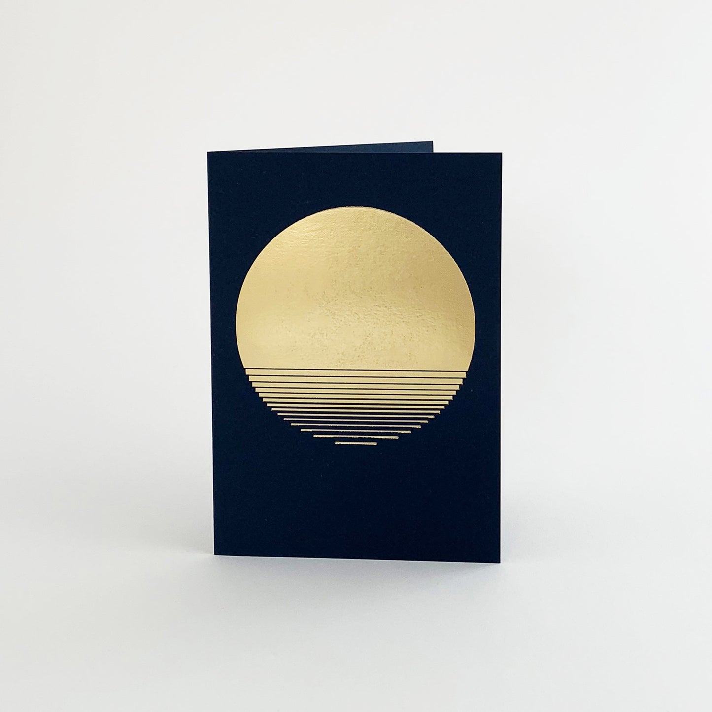 Sol Card Brass & Navy