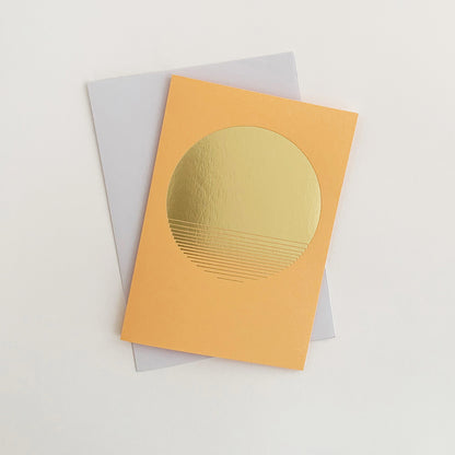 Sol Card Brass & Peach