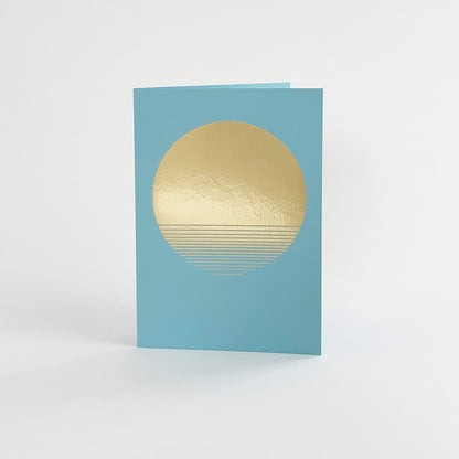 Sol Card Brass & Sky