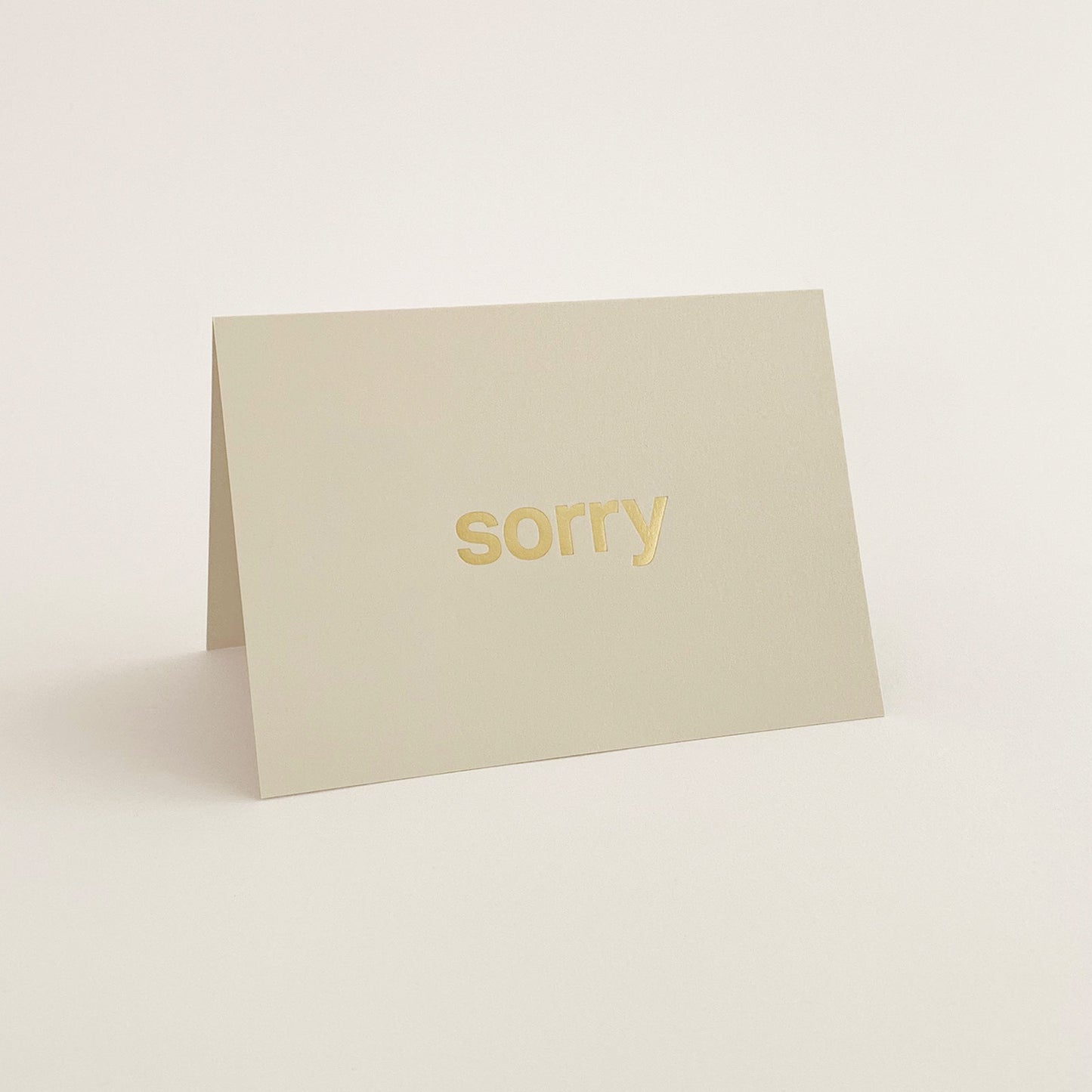 Sorry Card Brass & Mist